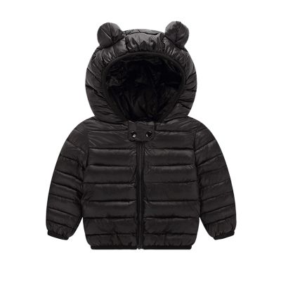 Kids Toddler Baby Girls Boys Winter Warm Thick Cotton Down Hooded Padded Clothes Coat Winter (Black-D, 6-12 Months)