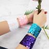 Stylish Stretchy Elastic Arm Sleeves Blingbling Sequins For Party Costume Women's Cuffs Arm Sleeve With Sequins view 3