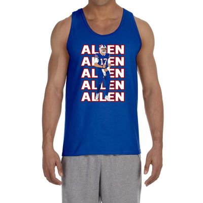 Blue Buffalo Josh Allen Screaming Text Pic Tank Top Adult XL