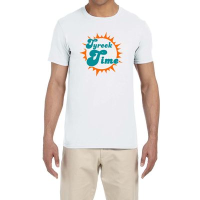 Tenacious Tops White Miami Tyreek Hill Tyreek Time Logo T-Shirt Youth Small