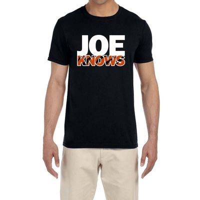 Black Cincinnati Joe Burrow Joe Knows T-Shirt Adult Medium