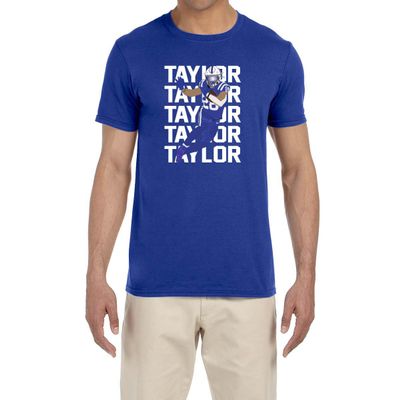 Blue Indianapolis Jonathan Taylor Text Pic T-Shirt Youth Medium