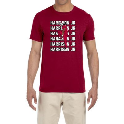 Red Arizona Marvin Harrison Jr Text Pic T-Shirt Adult Small