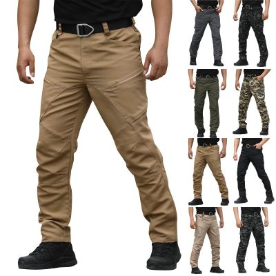 SdGgsgv Mens Work Cargo Pants - Baggy Multi Pockets Stretchy Ripstop Tactical Outdoor Fishing Hiking Construction Lightweight Waterproof Camo Motorcycle Military Pants