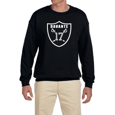 Black Las Vegas Davante Adams Davante Logo Crew Neck Sweatshirt Adult Small