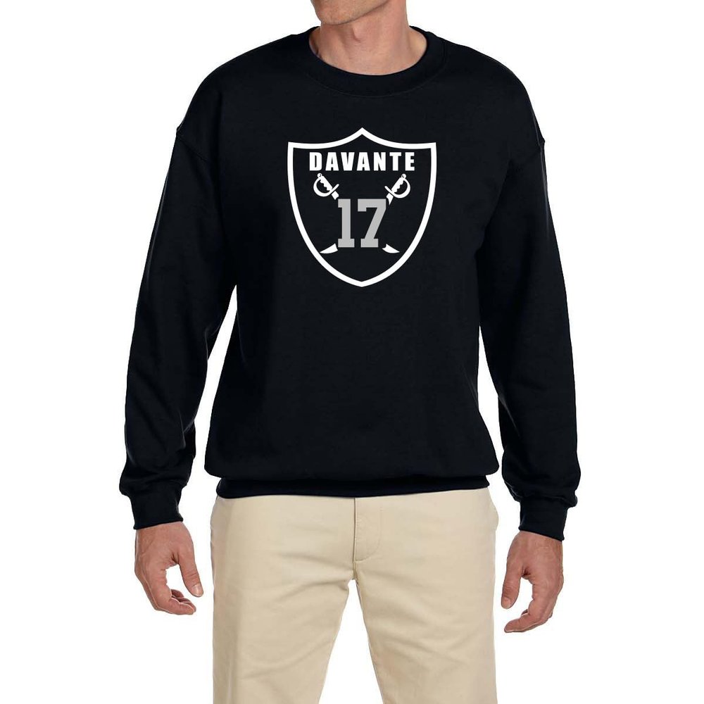 Black Las Vegas Davante Adams Davante Logo Crew Neck Sweatshirt Adult Small