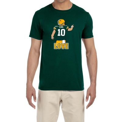 Green Green Bay Jordan Love Love Logo T-Shirt Adult Medium