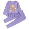 Toddler Girl Outfits Long Sleeve Valentines Heart Print T-Shirt Dress and Leggings Toddler Girl Fall Winter Clothes view 1