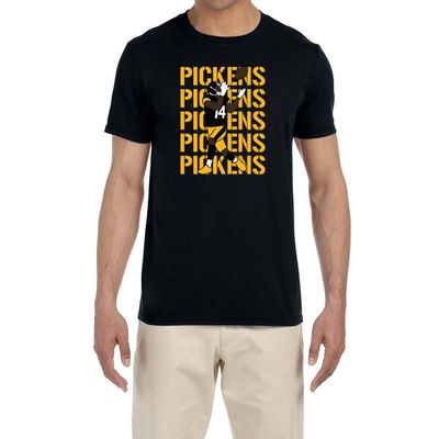 Black Pittsburgh George Pickens Text Pic T-Shirt Youth Large
