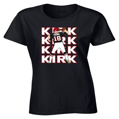 Black Atlanta Kirk Cousins Text Pic Womens T-Shirt Adult Small