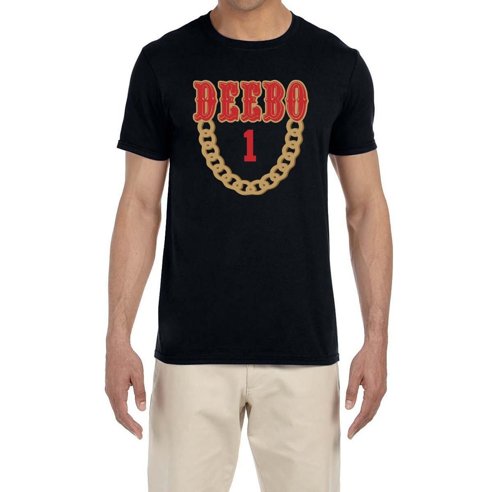 Black San Francisco Deebo Samuel Chain Logo T-Shirt Youth XL