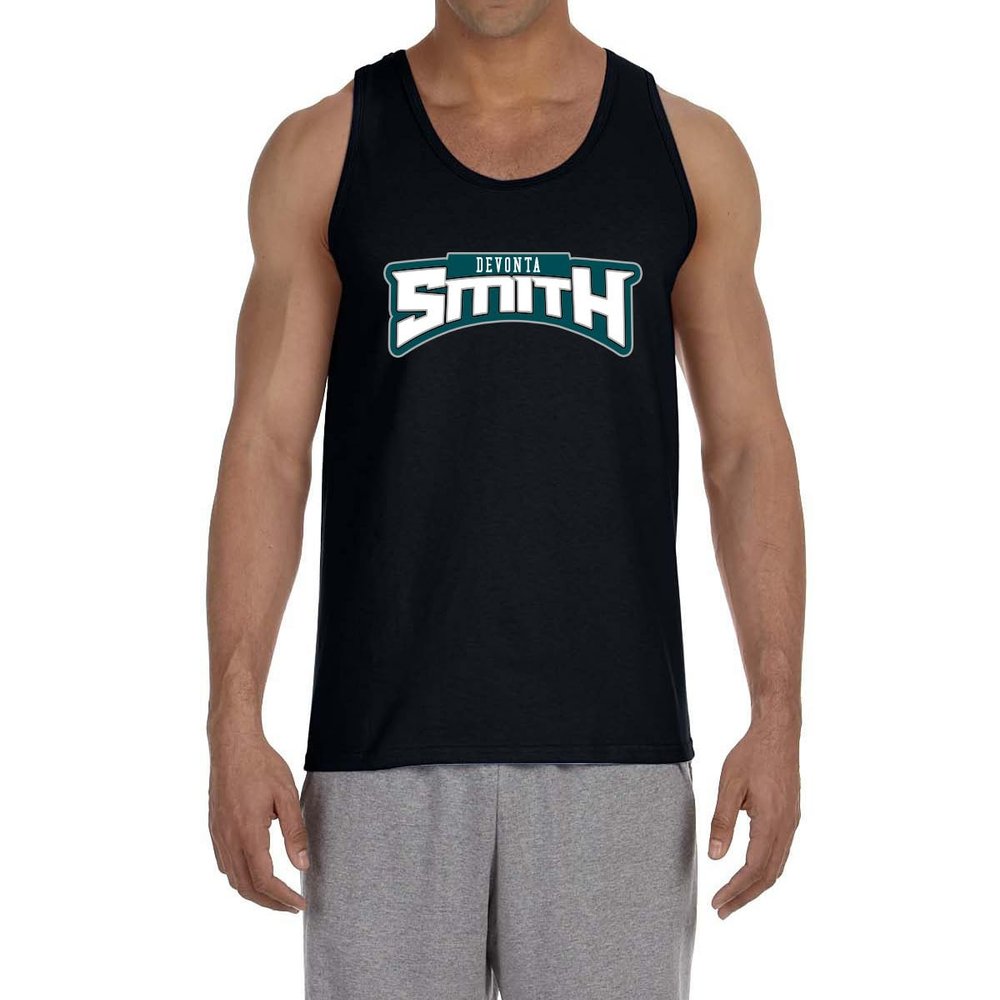Black Philadelphia Devonta Smith Logo Tank Top Adult Medium