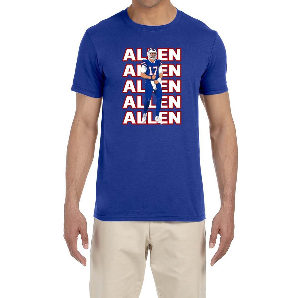 Blue Buffalo Josh Allen Screaming Text Pic T-Shirt Youth Small