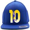 Snapback Blue Los Angeles Cooper Kupp 10 Logo Hat view 1