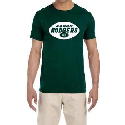 Green New York Aaron Rodgers Logo T-Shirt Youth Large