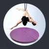 CMYUN Metal Lyra Hoop Pole Crash Mat, Safety Aerial Yoga Ring/Pole Dance Mat Thickened, Adult Kids Fitness Stripper Pole Mat Foldable, Yoga Mat(Purple,160cmx5cm(63"x2")) view 1