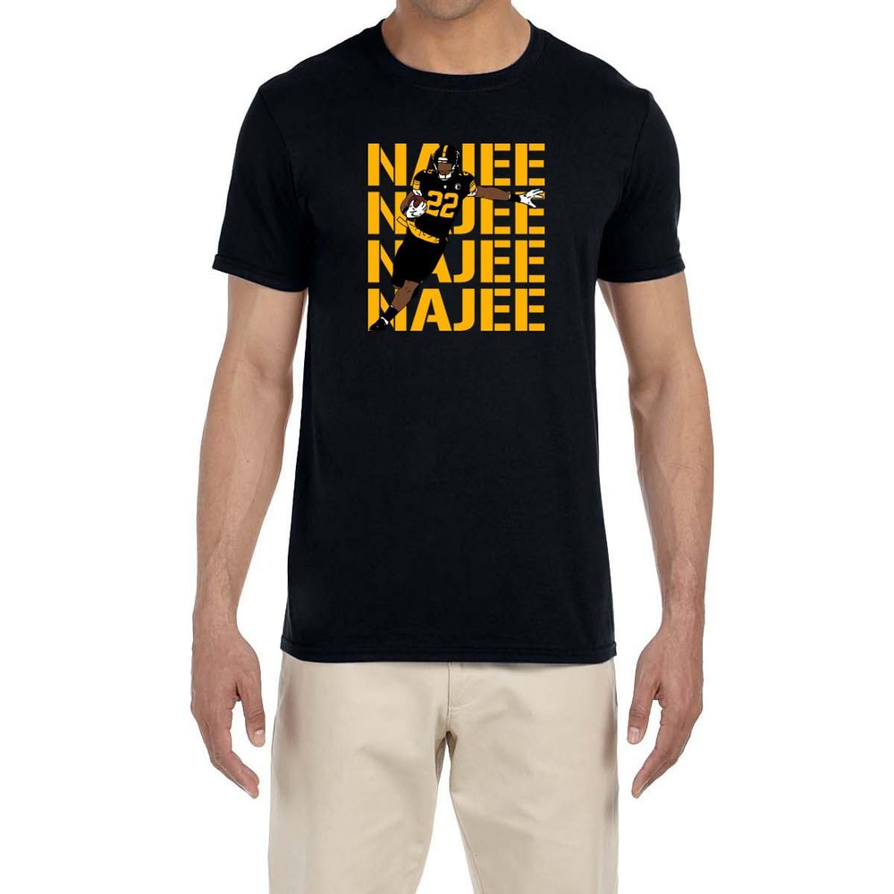 Black Pittsburgh Najee Harris Text Pic T-Shirt Youth Medium