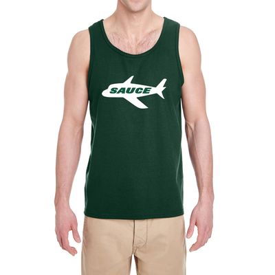 Green New York Sauce Gardner Throwback Logo Tank Top Adult Medium