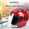 Four Seasons Motorcycle 3/4 Retro Helmet,Open Face Youth Vespa Half Helmet DOT Approved Vintage Electric Classic Bike Helmet Moped Chopper Bicycle Go-Kart Helmet for Men Women(Red) view 2