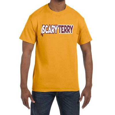 Tenacious Tops Gold Washington Terry McLaurin Scary Terry Logo T-Shirt Youth Medium