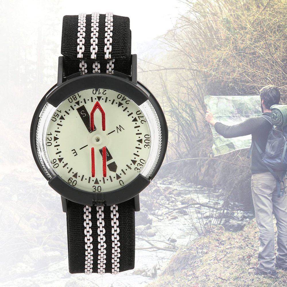 Compass, Wrist Compass Acrylic Dive Compass with Adjustable Strap for Diving