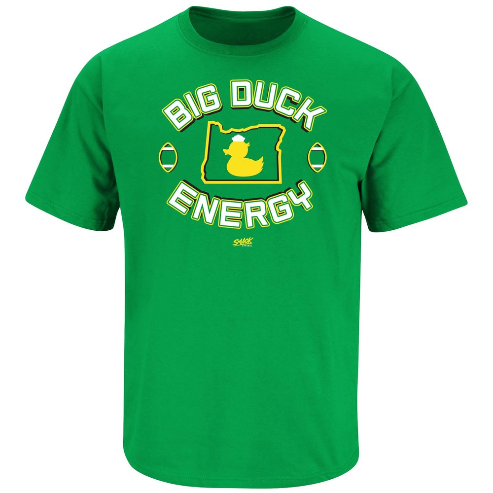 Big Duck Energy T-Shirt for Oregon College Fans (SM-5XL) (Irish Green Short Sleeve, Large)