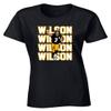 Black Pittsburgh Russell Wilson Text Pic Womens T-Shirt Adult Medium view 1