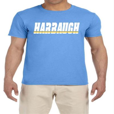 Tenacious Tops Blue Los Angeles Harbaugh Logo T-Shirt Youth Medium
