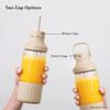 BEAST Health Dual Cap Glass Hydration Bottle Cloud White view 2