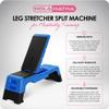 HolaHatha Adjustable Multi-Functional Exercise Bench 440 Pound Capacity Foldable Incline Deck, 8.5 to 14.5 Inch Height, Compact Design, Blue view 3