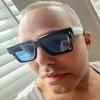 HJSTES Thick Square Sunglasses for Women Men Trendy Retro Square Frame Sun Glasses Chunky Rectangle Shades(Black Frame/Blue Lens) view 2