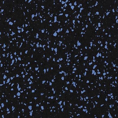 Acouslek Fitness Gym Flooring | 23" x 23" Heavy Duty Rubber Exercise Floor Tiles for Home Gyms | Made in USA | Color Options (FF01 Blue Star, 4-Pack)
