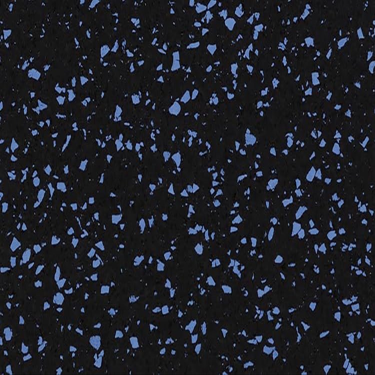Acouslek Fitness Gym Flooring | 23" x 23" Heavy Duty Rubber Exercise Floor Tiles for Home Gyms | Made in USA | Color Options (FF01 Blue Star, 4-Pack)