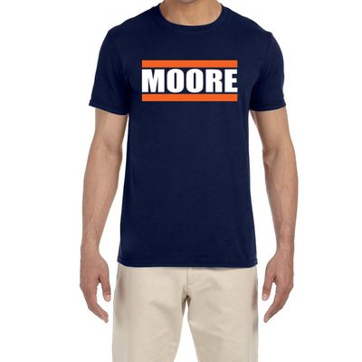 Tenacious Tops Navy Chicago Dj Moore Moore Logo T-Shirt Youth Small