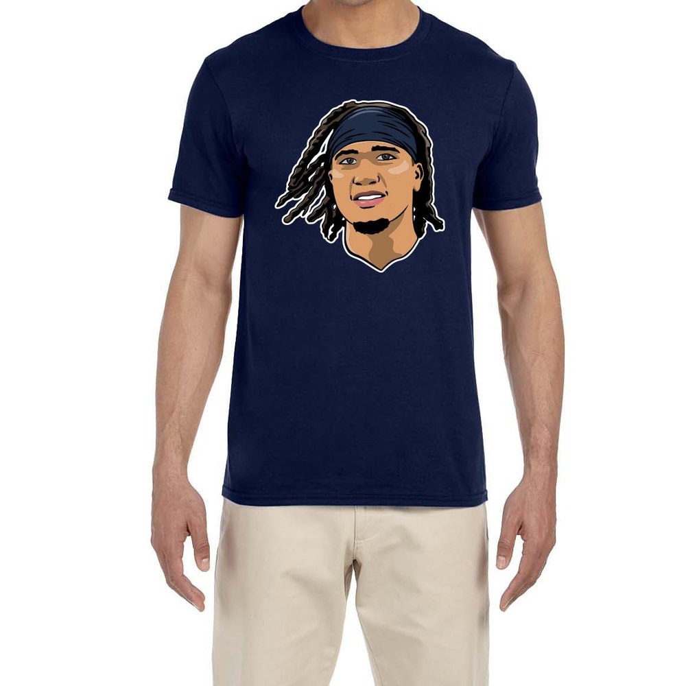 Navy Houston CJ Stroud Face Logo T-Shirt Youth Small