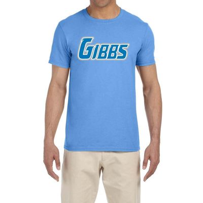 Tenacious Tops Blue Detroit Jahmyr Gibbs Logo T-Shirt Adult Small