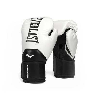 Everlast Elite 2 Boxing Gloves, White/Black 10oz.