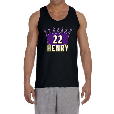 Black Baltimore Derrick Henry King Logo Tank Top Adult XL