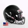 Riddell Speed Victor I - Youth w/Black S-2BD-HS4-1P + US Helmet Flag Decal (GB Gold, XX-Small/X-Small) - Green Gridiron view 2