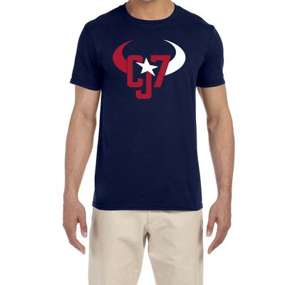 Navy Houston CJ Stroud 7 Logo T-Shirt Youth Large