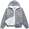 Coney Island Girls Hoodie - Cozy Soft Fleece Sherpa Lined Hoodie Zip Up Sweatshirt for Girls - Size Up for Better Fit, Size 7-8, Heather Grey/White view 3