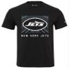 Zubaz NFL Adult Unisex Cotton Heavyweight Short Sleeve T-Shirt Black with Grey Tonal Tunnel Logo for Men and Women, New York Jets, Small view 1