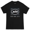 Zubaz NFL Adult Unisex Cotton Heavyweight Short Sleeve T-Shirt Black with Grey Tonal Tunnel Logo for Men and Women, New York Jets, Small view 4