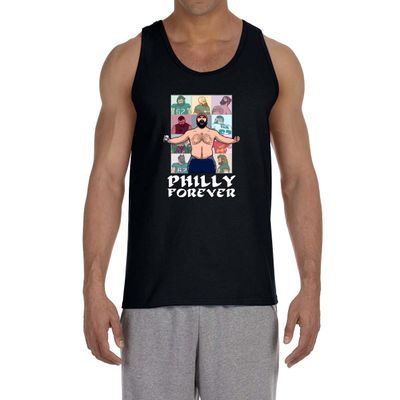 Black Jason Kelce Philly Forever Logo Tank Top Adult 2XL