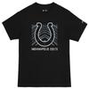 Zubaz NFL Adult Unisex Cotton Heavyweight Short Sleeve T-Shirt Black with Grey Tonal Tunnel Logo for Men and Women, Indianapolis Colts, Large view 3