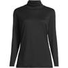 Lands' End Women's Baselayer Cozy Thermaskin Turtleneck Top Small Black view 3