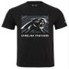 Zubaz NFL Unisex Cotton Heavy Weight Short Sleeve T-Shirt Black with Grey Tonal Tunnel Logo, Carolina Panthers, X-Large view 1