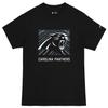 Zubaz NFL Unisex Cotton Heavy Weight Short Sleeve T-Shirt Black with Grey Tonal Tunnel Logo, Carolina Panthers, X-Large view 4