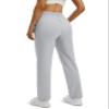 TACVASEN Fleece Sweatpants for Women Winter Thermal Pants Sherpa Lined Joggers with Pockets Casual Lounge Light Grey XL view 2