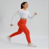 Soothfeel Women's Joggers with Zipper Pockets High Waisted Athletic Workout Yoga Pants Joggers for Women (Poppy, XL) view 3